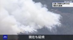 日本广岛县突发山火浓烟滚滚 或